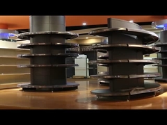 Display de estilo de supermercado de forma oval Stand de lado único Refeitório de exposição de supermercado