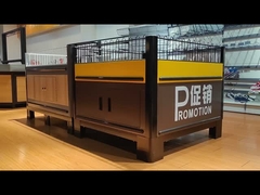 Produtos promocionais Estandes de exposição para supermercados Estandes de exposição promocionais castanhos