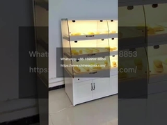 Fabricação personalizada de aço inoxidável e armários de exposição de alimentos para a sua padaria.