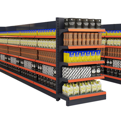Quatro lados Metal Display Rack Prateleira Supermercado Publicidade Gondola Prateleira