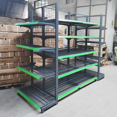 Estante de exibição de supermercado estável com capacidade de carga de 30-80 kg/camada e aço laminado a frio