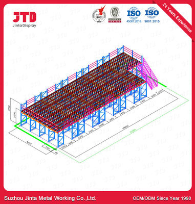 O ODM 1 Ton Metal Mezzanine Floor Rack apoiado desmonta