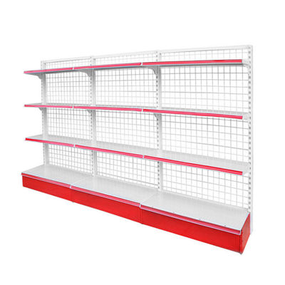 comprar Supermercado Loja de retalho Rede de fios metálicos Gondola Prateleira de parede Prateleira de armazenamento online manufacture