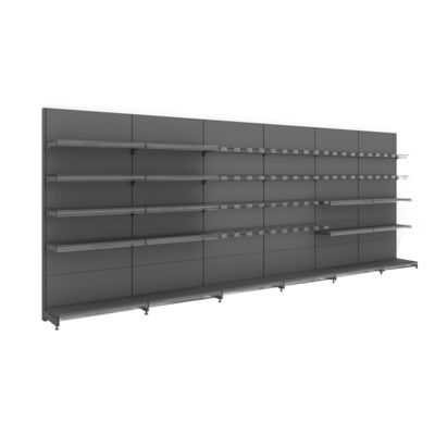 comprar Prateleira de supermercado de metal de um lado com acabamento com pintura eletrostática online manufacture