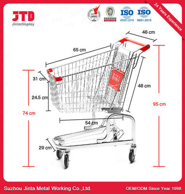 Supermercado Carrinhos de compras Lojas de conveniência 90 / 100 / 120L Armazenamento Carrinho de compras