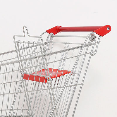 Carrinho de compras dobrável Carrinho de mão de metal e aço com quatro rodas