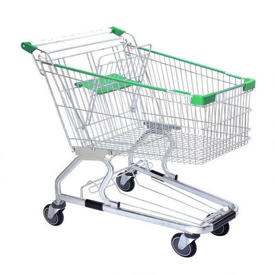 Carrinho de carrinho de metal do supermercado com alça dobrável Tamanho 60L-240L