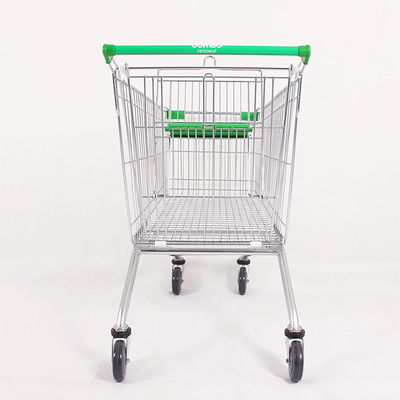 Carrinho de carrinho de metal do supermercado com alça dobrável Tamanho 60L-240L