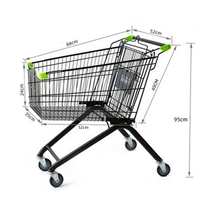 Carrinhos de compras de metal Carrinhos com rodas de borracha fortes