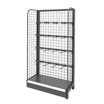 Supermercado de parede de metal Gondola Prateleiras de prateleiras Prateleiras de tela