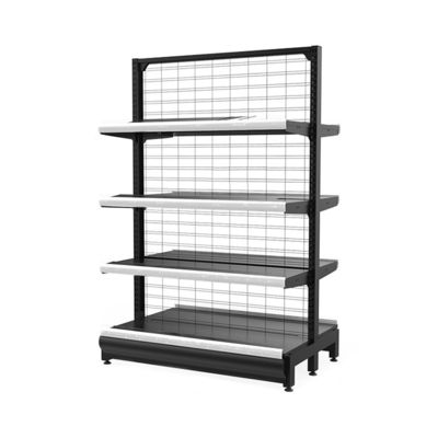 Supermercado de rede de arame farpado Gondola Display Rack Prateleira de supermercado Display de arame farpado Prateleiras