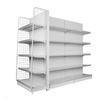 Retalho loja Grade Panel Metal Wire Shelf Gondola Ferro Furo Malha display Rack