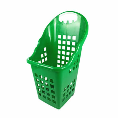 Cesto de compras de plástico de material PP com capacidade de carga de 2,5 kg Quatro rodas