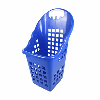 Cesto de compras de plástico de material PP com capacidade de carga de 2,5 kg Quatro rodas