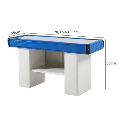 Largura 550-1200mm Caixa de Supermercado Caixa de Mesa de aço inoxidável