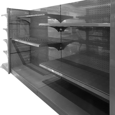 Sistema de prateleiras de supermercado de varejo de aço laminado a frio com capacidade de carga de 30-80 kg/camada