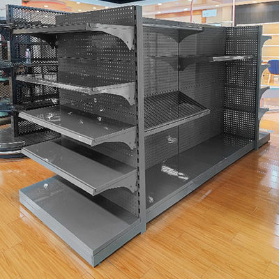 Sistema de prateleiras de supermercado de varejo de aço laminado a frio com capacidade de carga de 30-80 kg/camada
