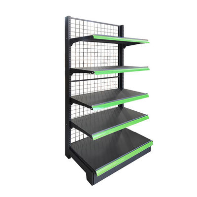 Estante de exibição de supermercado estável com capacidade de carga de 30-80 kg/camada e aço laminado a frio