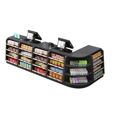 Caixa de supermercado de aço inoxidável personalizável com correia transportadora
