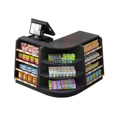 Caixa de supermercado de aço inoxidável personalizável com correia transportadora