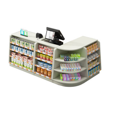 Caixa de supermercado de aço inoxidável personalizável com correia transportadora