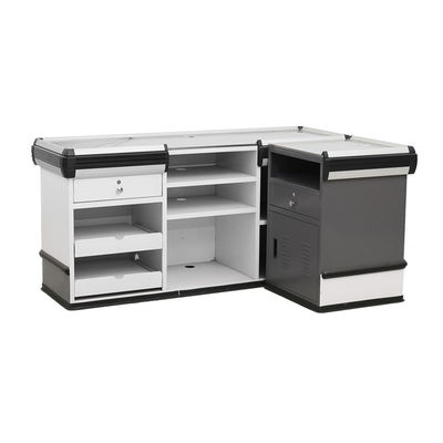 Durabilidade personalizada Caixa de caixa Mesa / Supermercado Caixas de aço com correia transportadora