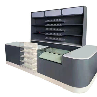Cinturão transportador Supermercado Checkout Counter Cabinet de aço laminado a frio comprimento personalizado