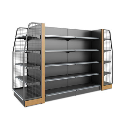 Sistema de estantes de supermercado de estilo moderno Estantes de mercearia com cor personalizada