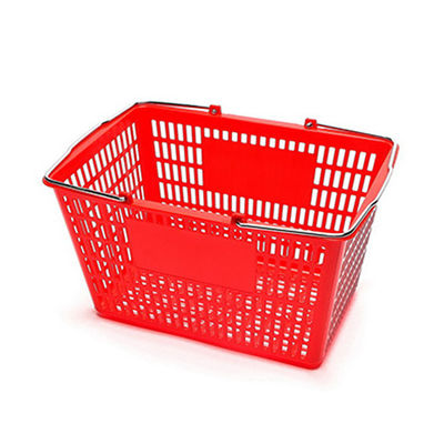 Cesto de compras de plástico de mão durável 450*330*250mm Para farmácia supermercado mercearia