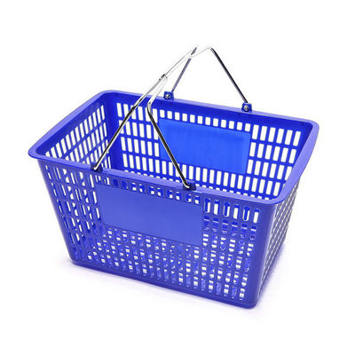 Cesto de compras de plástico de mão durável 450*330*250mm Para farmácia supermercado mercearia