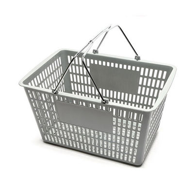 Cesto de compras de plástico de mão fácil de armazenar com logotipo personalizado e personalização