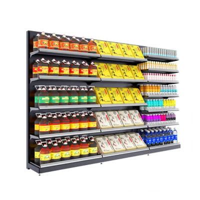 Sistema de estantes de supermercado moderno Opções personalizáveis duráveis