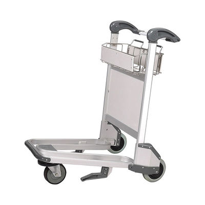 Trolley de bagagem de superfície polida com construção de metal e capacidade de 50-200 kg