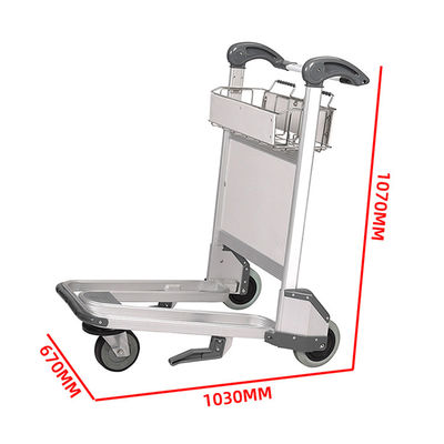 Trolley de bagagem de superfície polida com construção de metal e capacidade de 50-200 kg