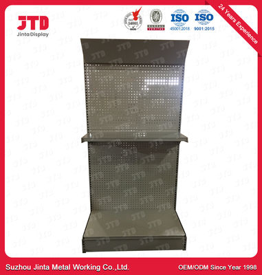 2 de Mini Supermarket Racks Steel Q195 camadas da prateleira do cinza 900mm