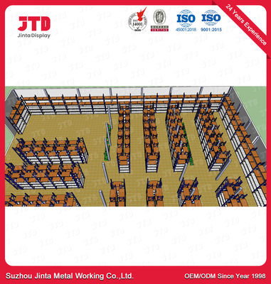o metal do armazém de 1.2m 2.5m submete cremalheiras resistentes do supermercado 3000kgs