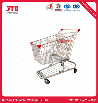 carrinho de compras do metal 120L com o trole de compra de aço inoxidável das rodas 900mm