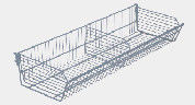 fio revestido branco de 1000mm que arquiva o suporte estratificado da cesta do metal de 300mm