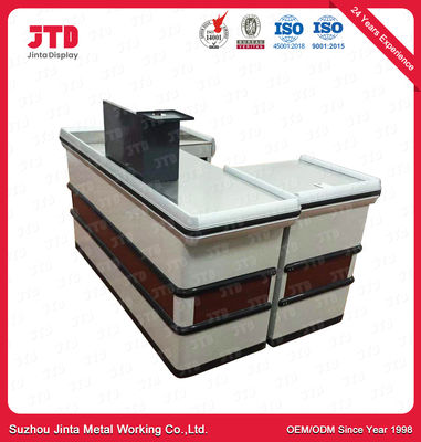 tabela de Counter White Cashier do caixa do supermercado de 850mm para a loja