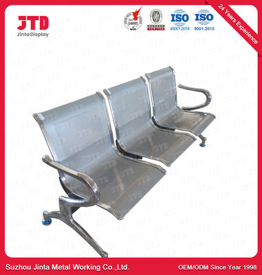 Cadeira de aço inoxidável 3 Seater dos SS das rodas da cadeira 4 do aeroporto do CE