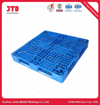 Uso azul do tormento do armazém da cor da pálete plástica resistente do HDPE