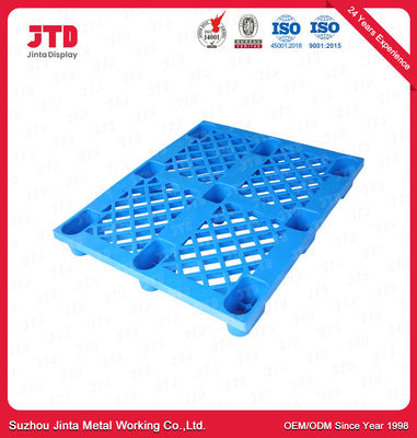 Uso azul do tormento do armazém da cor da pálete plástica resistente do HDPE