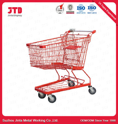 Trole personalizado da compra do metal do supermercado com os PP comum