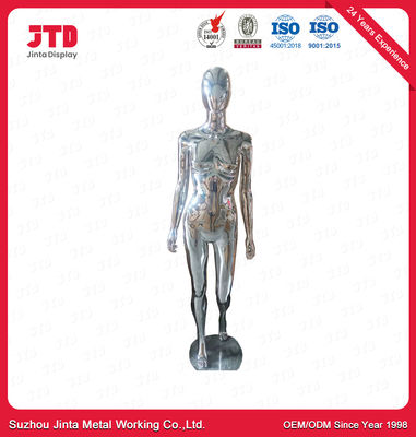 Os manequins masculinos e fêmeas Chrome do corpo inteiro chapearam