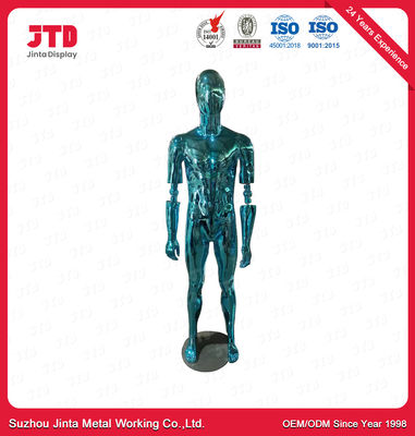 Os manequins masculinos e fêmeas Chrome do corpo inteiro chapearam