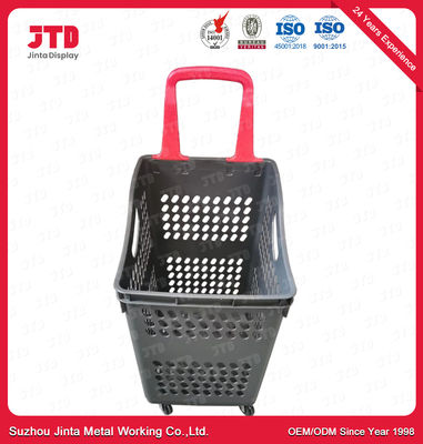 verde azul vermelho de compra plástico das cestas do trole 60L