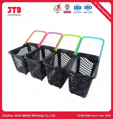Quatro revelação plástica da cesta do trole das rodas 65L HDPP