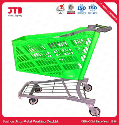 a cesta plástica Chrome do trole 125L chapeou para o shopping